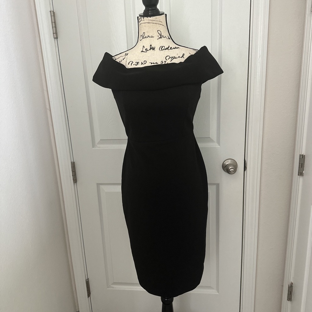 Calvin Klein Classic Black Sheath Dress
